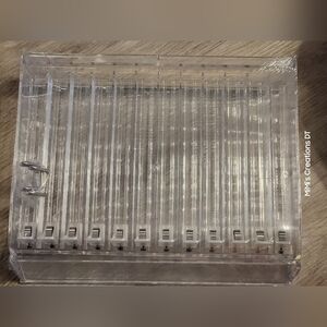 Makeup Organizer 12 Row Push Back Tray with Metal Clips